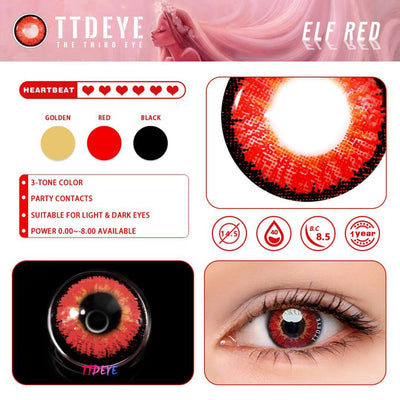 TTDeye Elf Red Colored Contact Lenses