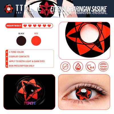 TTDeye Eternal Sharingan Sasuke Colored Contact Lenses