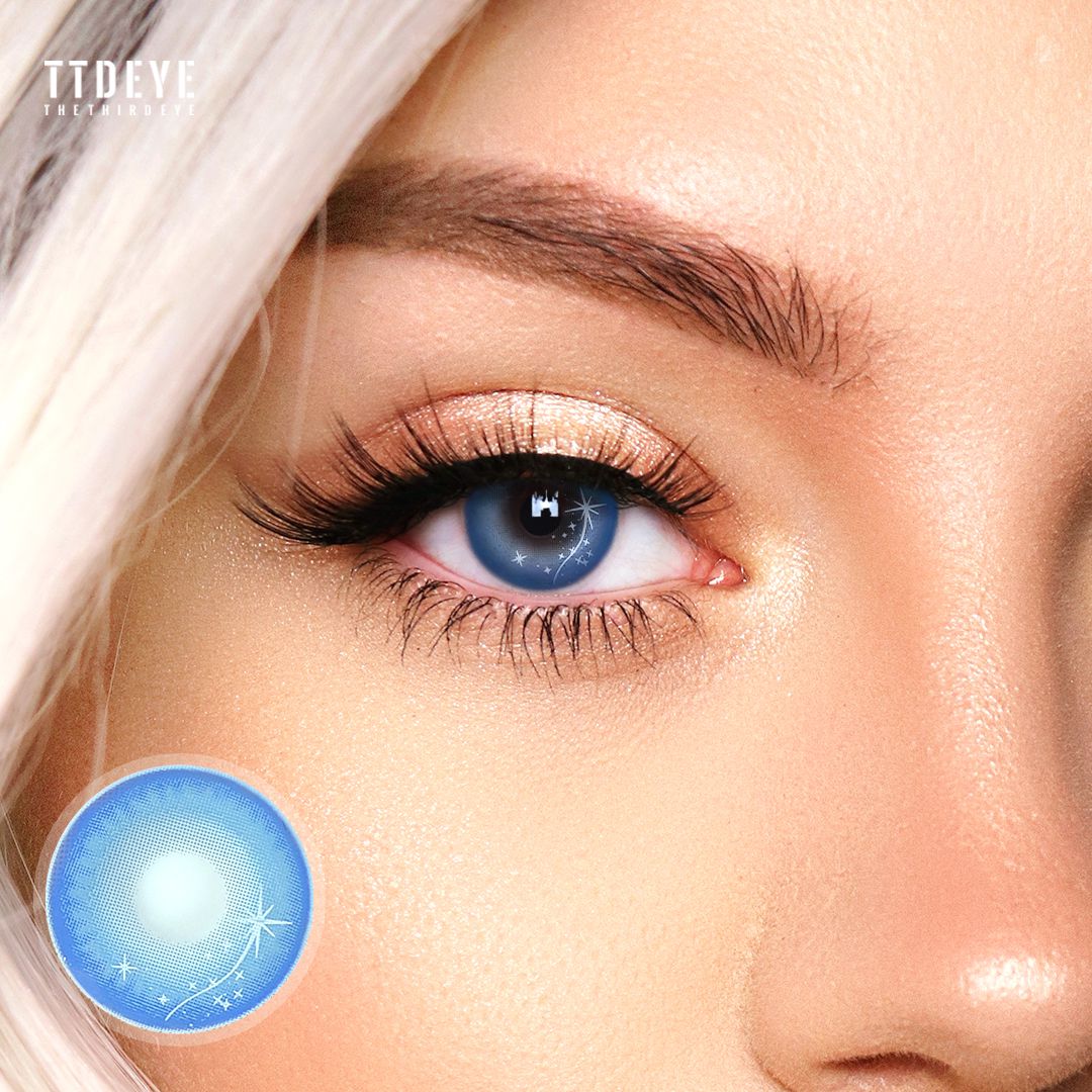 TTDeye Falling Star Blue Colored Contact Lenses