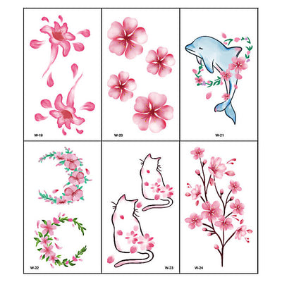 TTDeye Falling Sakura 30 Piece Tattoo Stickers