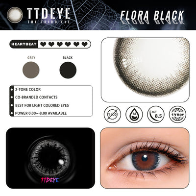 REAL x TTDeye Flora Black Colored Contact Lenses