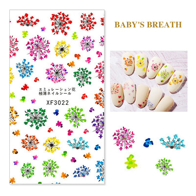 TTDeye Flower Specimens Nail Stickers