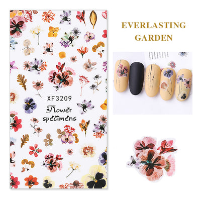 TTDeye Flower Specimens Nail Stickers