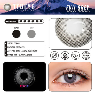 TTDeye Fuji Grey Colored Contact Lenses