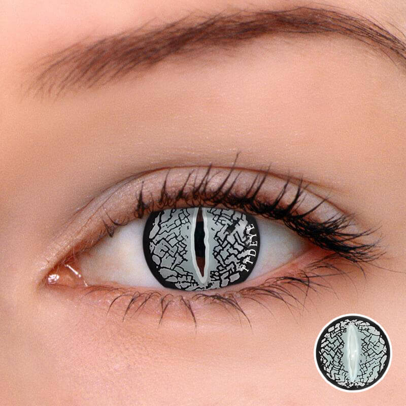 TTDeye Gecko Eye Silver Colored Contact Lenses