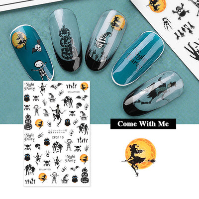 TTDeye Happy Halloween Nail Stickers