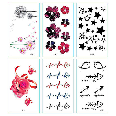 TTDeye Heartbeat 30 Piece Tattoo Stickers