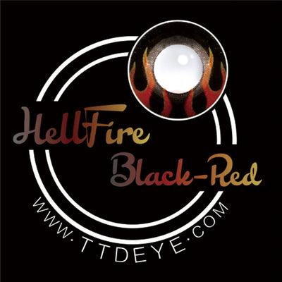 TTDeye Hellfire Black-Red Colored Contact Lenses