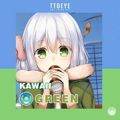 TTDeye Kawaii Green Colored Contact Lenses