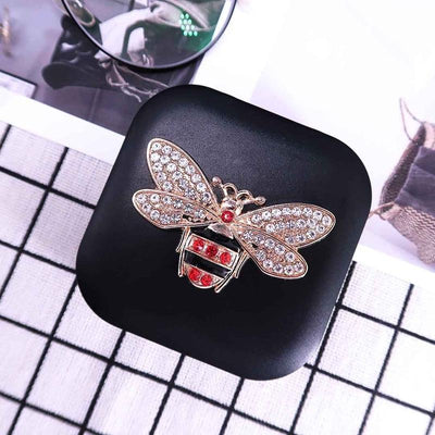 TTDeye Luxury Rhinestones Bee Lens Case