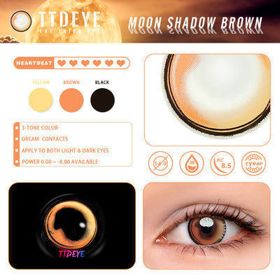 TTDeye Moon Shadow Brown Colored Contact Lenses