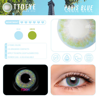 REAL x TTDeye Paris Blue Colored Contact Lenses