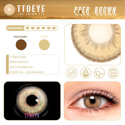 TTDeye Pper Brown Colored Contact Lenses