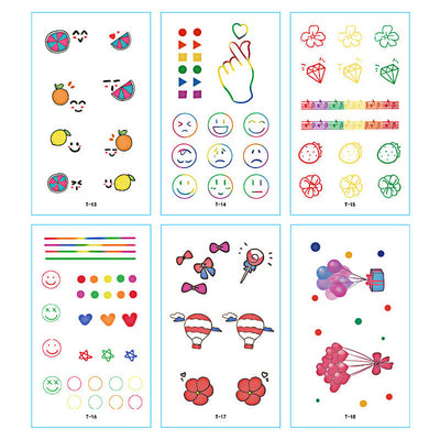 TTDeye Rainbow Cloud 30 Piece Tattoo Stickers