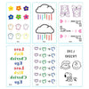 TTDeye Rainbow Rain 30 Piece Tattoo Stickers