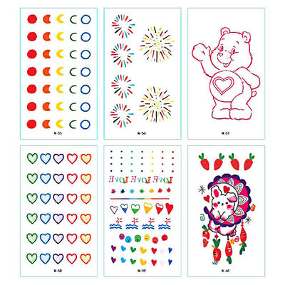 TTDeye Rainbow Rain 30 Piece Tattoo Stickers