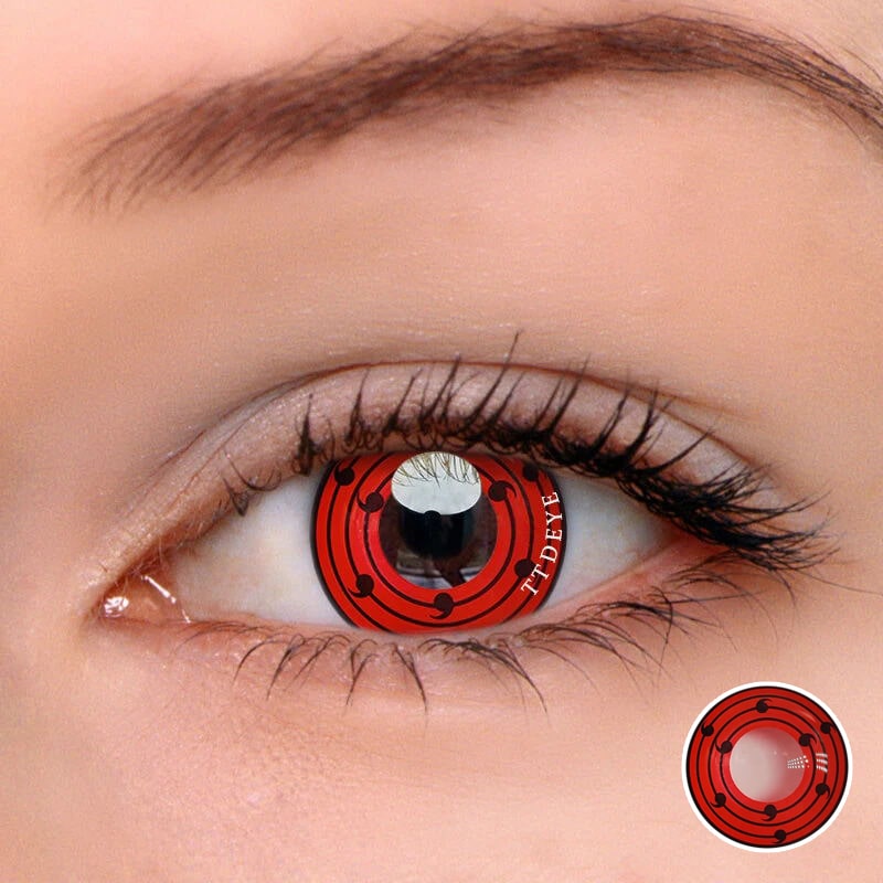 TTDeye Rinne Sharingan Red Colored Contact Lenses