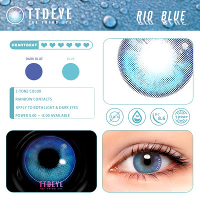 TTDeye Rio Blue Colored Contact Lenses