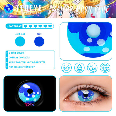 TTDeye Sailor Moon Blue Colored Contact Lenses