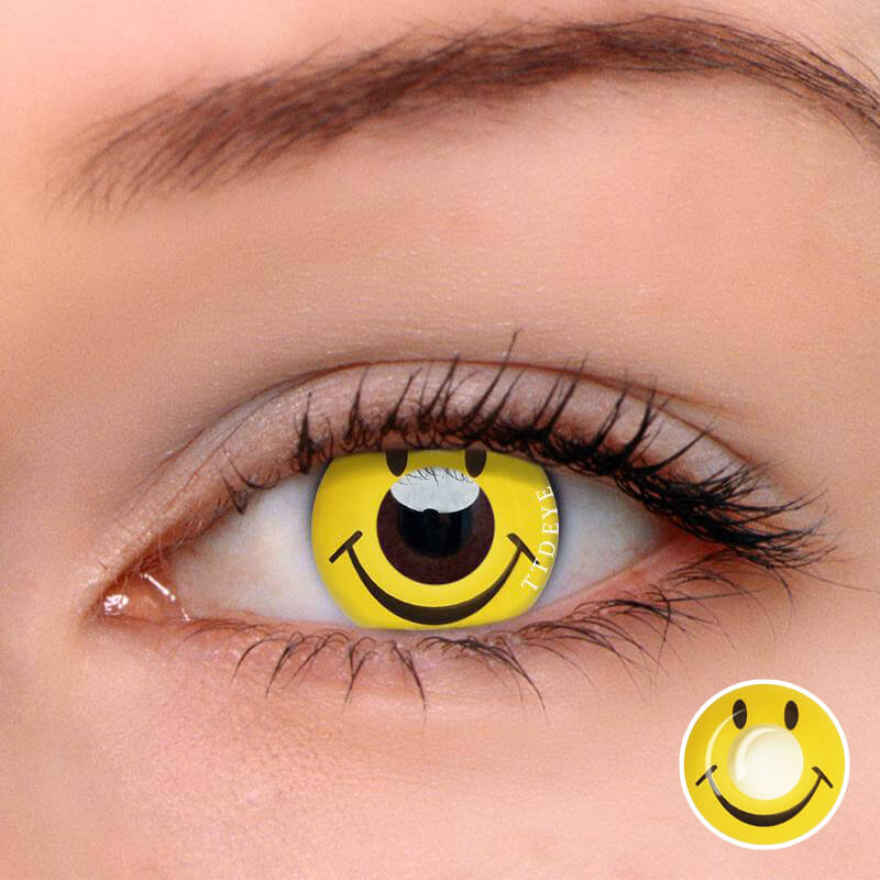 TTDeye Smiley Yellow Colored Contact Lenses