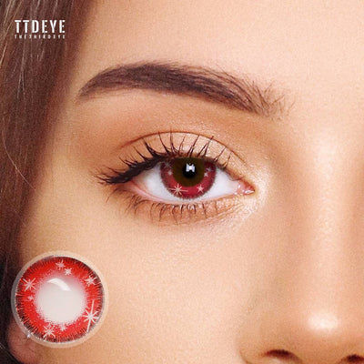 TTDeye Sparkler Red Colored Contact Lenses