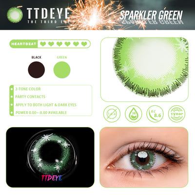 TTDeye Sparkler Green Colored Contact Lenses