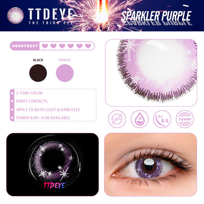 TTDeye Sparkler Purple Colored Contact Lenses