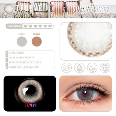 REAL x TTDeye Summer Grey Colored Contact Lenses