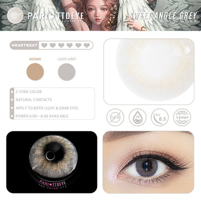 Pari x TTDeye Sweet Angel Grey Colored Contact Lenses