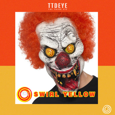 TTDeye Swirl Yellow Colored Contact Lenses