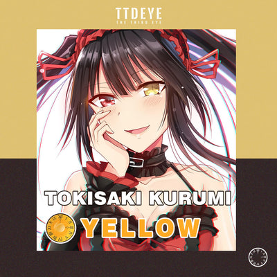 TTDeye Tokisaki Kurumi Yellow Colored Contact Lenses