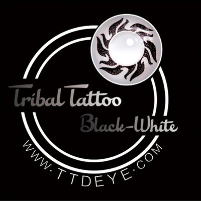 TTDeye Tribal Tattoo Black-White Colored Contact Lenses