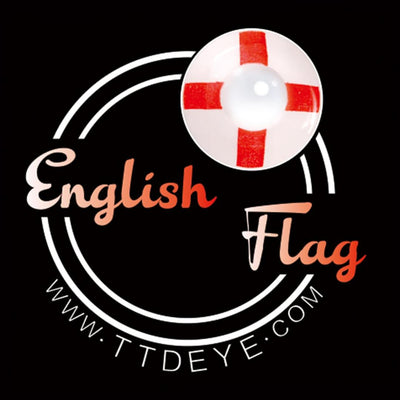 TTDeye English Flag Colored Contact Lenses