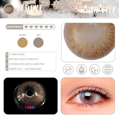 TTDeye Iris Grey Colored Contact Lenses