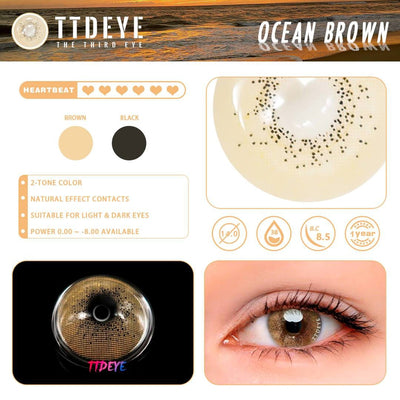 TTDeye Ocean Brown Colored Contact Lenses