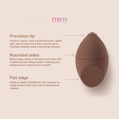 TTDeye Burgundy Red Flawless Makeup Sponge