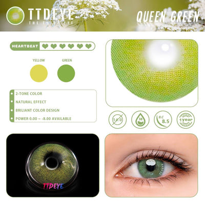 TTDeye Queen Green Colored Contact Lenses