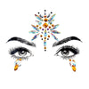 Golden Flower Rhinestone Crystal Face Jewels